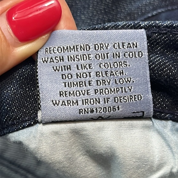 ARISTOCRAT Kent dark BLUE Denim Jeans women’s 31 COTTON blend straight, 9” rise - Picture 3 of 15